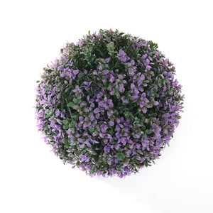 Artificial Topiary Ball 28cm - Purple Boxwood