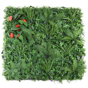 Premium Green Wall Panel - 1m Sq - Tropical Flower